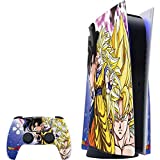 Skinit Decal Gaming Skin Compatible with PS5 Console and Controller - Officially Licensed Dragon Ball Z Dragon Ball Z Goku Forms Design