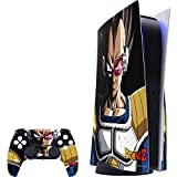 Skinit Decal Gaming Skin Compatible with PS5 Console and Controller - Officially Licensed Dragon Ball Z Vegeta Portrait Design