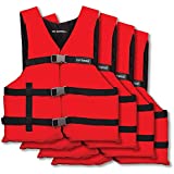 AIRHEAD Adult General Purpose Life Jacket-4 Pack, Red
