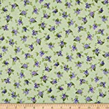 Kaufman Elizabeth Small Flowers Green, Quilting Fabric by the Yard