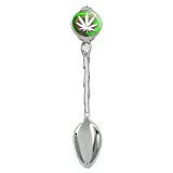 Marijuana Leaf Pot Weed Psychedelic Novelty Collectible Demitasse Tea Coffee Spoon