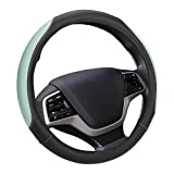 Elantrip Auto Reversible Leather Steering Wheel Cover Mint 14 1/2 to 15 inch for Car