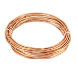 uxcell Refrigeration Tubing, 7/64" OD x 1/16" ID x 16 Ft Soft Coil Copper Tubing