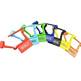Pack of 50 Disposable Multicolored Luggage Plastic Padlock Seals,Safety Control Seals Numbered (Random Color) (50 PCS)