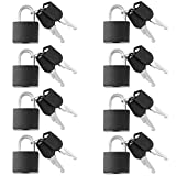 VIP Home Essentials - Small Mini Durable ABS Covered Solid Brass Body Individually Keyed Padlock - 8 Pack Lock Set