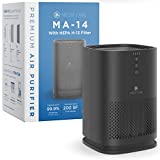 Medify MA-14 Air Purifier with H13 True HEPA Filter | 200 sq ft Coverage | for Allergens, Smoke, Smokers, Dust, Odors, Pollen, Pet Dander | Quiet 99.9% Removal to 0.1 Microns | Black, 1-Pack