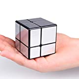 Cuberspeed 2x2 Mirror Black Body with Silver Magic Cube Mirror Silver Blocks 2x2x2 Speed Cube