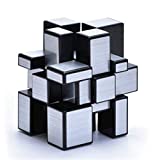 CuberSpeed Qiyi Mirror Cube 3x3x3 Silver Sticker Magic Cube Qiyi Black 3x3 Silver Mirror Blocks Speed Cube