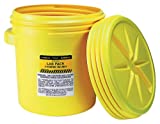 Eagle 1650 Yellow Blow-Molded HDPE Lab Pack with Screw Top Lid, 20 gallon Capacity, 20.75" Height, 20.5" Diameter