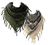 Military Shemagh Arab Tactical Desert Keffiyeh Thickened Scarf Wrap for Women and Men 43"x43"