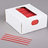 Oasis Supply, 2000 Piece 4" Laminated Paper Twist Ties, BULK with Dispenser Box (RED)