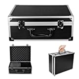 Tattoo Kit Box - Yuelong Tattoo Machine Case Box Makeup Carry Box 12.6" x 9.5" x 5.1" W/Lock Key Aluminum Storage Case with Sponge for Tattoo Equipment Microblading supplies(Black)