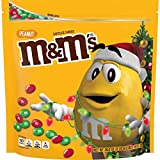 M&M'S Holiday Peanut Milk Chocolate Christmas Candy, Party Size, 38 oz Resealable Bag