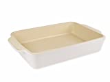 USA Pan Bakeware Handmade Oven-Safe Nonstick Stoneware Rectangular Baking Dish, 12.75 x 8.75-Inch