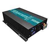 WZELB 3000 Watt Continuous / 6000 Watt Peak 36v Pure Sine Wave Power Inverter DC to 120V AC Power Converter with 2 AC Outlets, 2 Sets of Battery Cables, LED Display