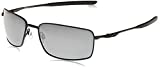 Oakley Men's OO4075 Wire Metal Rectangular Sunglasses, Matte Black/Black Iridium Polarized, 60 mm