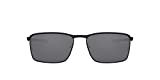 Oakley Men's OO4106 Conductor 6 Metal Rectangular Sunglasses, Matte Black/Black Iridium, 58 mm