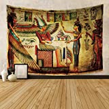 Leowefowa Vintage Egypt Mural Wall Hanging Oriental Egyptian Historical Art Print Tapestry Wall Art Home Decoration Tapestry for Living Room Bedroom Dorm Decor 59.1x39.4inch