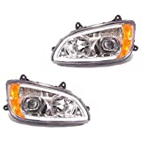 Fortpro Kenworth T660 Chrome Projector Headlights w/LED Bar & Signal for 2008-2016 - Both Sides