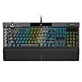 Corsair K100 RGB Mechanical Gaming Keyboard - Cherry MX Speed RGB Silver Keyswitches - AXON Hyper-Processing Technology for 4X Faster Throughput - 44-Zone RGB LightEdge - PBT Double-Shot Keycaps