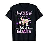 Women Goat Farmer Gifts - Just A Girl Who Loves Goats T-Shirt