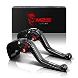 MZS Clutch Brake Levers Short Round Adjustment CNC Black Compatible with RSV4 RSV4 Factory 2009-2021 | Tuono V4 1100RR Factory 2017-2021 | RS660 Tuono 660 2021