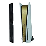 PS5 Console Middle Skin, Integral PS5 Disk Version Host Middle Strip Sticker, Console Center Part Protection Strip Film, PS5 Middle Sticker Accessories Durable Scratch Resistant (Carbon Gold)