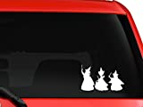 Mono Decals Disney Sleeping Beauty Fairy Godmothers Flora, Fauna and Merryweather car Truck Window Laptop MacBook Decal Sticker 6" (White)