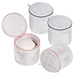 MARMINS 4 Pack Bra Washing Bags for Laundry, 7 x 7 Inches Bra Bags for Washing Machine, Lingerie Bags for Laundry (Thickened Sandwich Fabric)