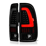 VIPMOTOZ Neon Tube LED Tail Light Lamp Assembly For 1997-2003 Ford F150 & 1999-2007 Ford Superduty F250 F350 Pickup Truck - Matte Black Housing, Smoke Lens, Driver and Passenger Side