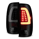 ACANII - For Black Smoke 1997-2003 Ford F150 99-07 F250 F350 LED Tube Tail Lights Brake Lamps