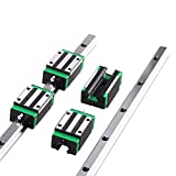 Creabygirls 2Pcs HGR15-1500mm Linear Rail GUideway CNC + 4Pcs HGH15CA Bearing Slide Block for 3D Printer