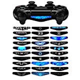 eXtremeRate 30 Pcs/Set Color Artwork Pattern Signs Led Lightbar Cover Light Bar Decals Stickers Flim for Playstation 4 for PS4 Slim for PS4 Pro Controller Skins