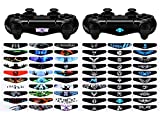 eXtremeRate 60 Pcs/Set Game Theme Led Lightbar Cover Skins for Playstation 4 Controller, Custom Vinyl Light Bar Decals Stickers for PS4 Slim Pro Controller