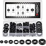 InstallGear 180pc Rubber Grommet Kit - Rubber Grommets for Wiring Assorted Sizes - Grommet Tool Kit for Automotive & Electrical Wire, Repair, Plumbing (1/4", 5/16", 3/8", 7/16", 1/2", 5/8", 7/8", 1")