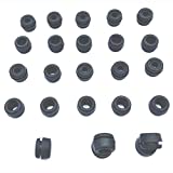 HORTIPOTS Hydro Rubber Grommets 3/8 Inch ID Inside Diameter, Round Falt Plastic Rubber Grommet Insert for Water Hose Tube Plumbing in DIY Hydroponic Equipment (Pack of 25)