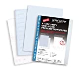 Security Sheets - Kant Copy Security Rx Invalid 60 lb Offset Uncoated Blue 8.5 x 11 Sheets 250 per Package