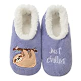 Snoozies Womens Pairables - Funny Slippers for Women - Womens Slippers - House Slippers - Sloth Just Chillin - Large