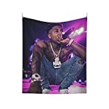 GOUJIBADE N·B·A Young-Boy Rapper Soft, Comfortable and Durable Tapestry Fabric Good Indoor Wall Decoration (60×51inch)