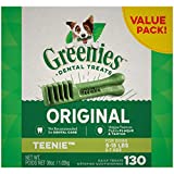 GREENIES Original TEENIE Natural Dog Dental Care Chews Oral Health Dog Treats, 36 oz. Pack (130 Treats)