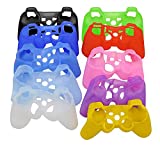 Melocyphia Silicone Soft Case Skin Cover Case for Sony Playstation 3 PS3 Controller Gel Rubber Protective Case (Red)