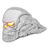 GG Grand General 48370 Chrome Flamed Skull Hood Ornament