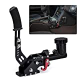 PQY Racing Hydraulic Drift Handbrake Gear Lever W/Oil Tank Hydro E-Brake Rally 3/4 0.75Bar 3/8-24 Parking Adjustable Brake Black