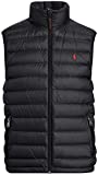 Polo Ralph Lauren Mens Full Zip Puffer Vest (M, BlackRedPony)