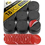 X-bet MAGNET Ceramic Magnets with Adhesive Backing - 1 Inch (25mm) Round Disc Magnets - Ferrite Craft Magnets - Peel and Stick Circle Magnets - Small Magnets with 3m Dots - 18 PCs