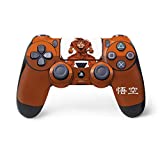 Skinit Decal Gaming Skin for PS4 Controller - Officially Licensed Dragon Ball Z Goku Orange Monochrome Design