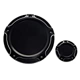 Black Egde Cut Derby Cover Timing Timer Covers For Harley Electra Glide Ultra Classic Street Glide Dyna Softail 1999-2014，FLHT FLHX FLS FXD 99-14