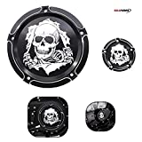 GUAIMI CNC Derby Timer Timing Engine Cover Compatible with Harley Dyna FLD Street Glide FLHTK FLHRS Fatboy FXSTB - Skeleton Wreck