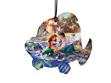 Trend Setters Disney - The Little Mermaid - Prince Eric and Ariel - Flounder Shaped Hanging Acrylic Print Accessory – Perfect for Gifting or Collecting