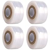 kulusion Grafting Tape for Fruit Trees Floral Tape Grafting Tools Plant Tape Garden Plant Nursery Tape PE Stretchable Self Adhesive Membrane Clear Floristry Film 4 Pcs